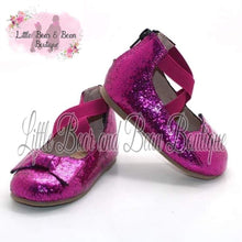 Load image into Gallery viewer, Pink glitter ballerina flats
