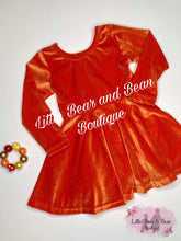 Load image into Gallery viewer, Orange velvet dress
