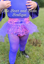 Load image into Gallery viewer, Neon Purple Spiderweb Tulle  Bummie Set
