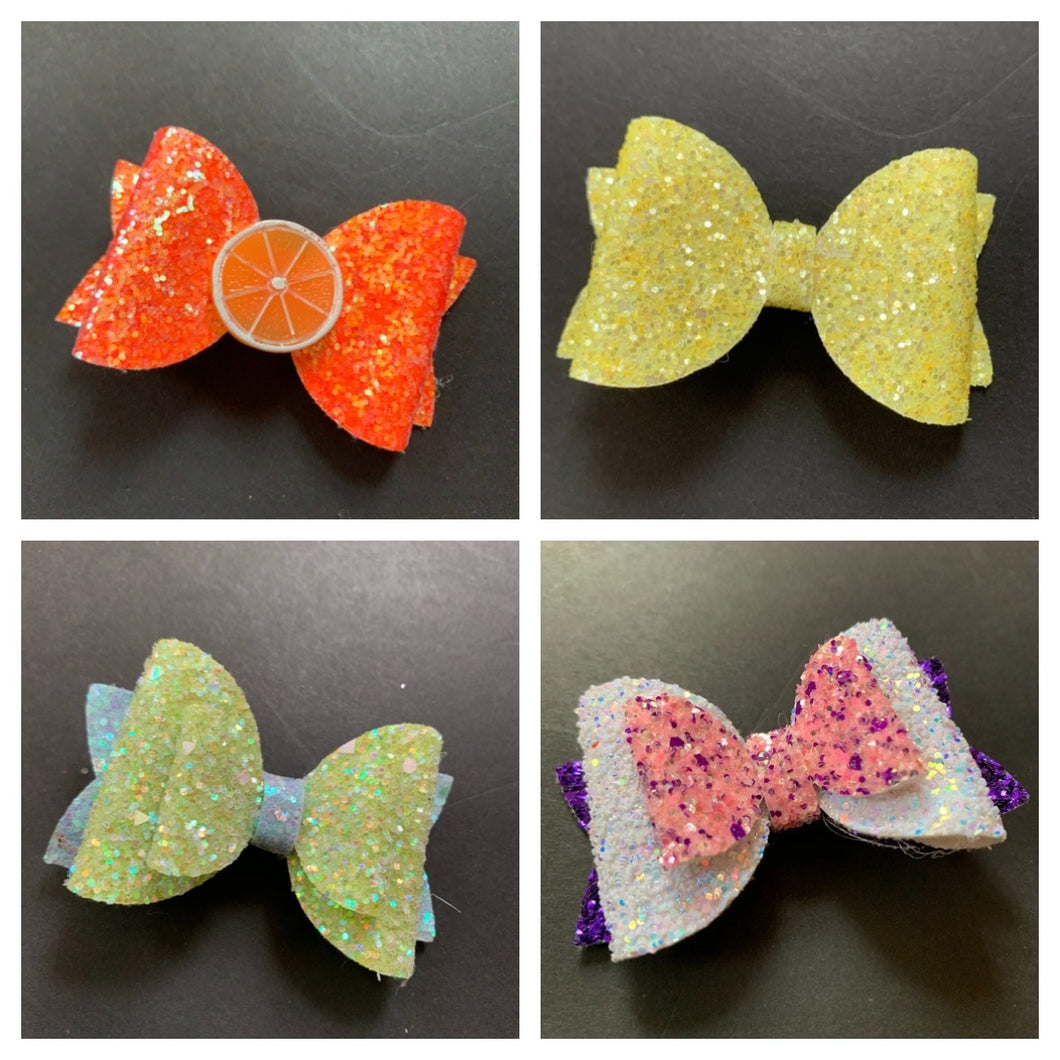 Bright and Vibrant 3 inch Bow on Alligator Clip