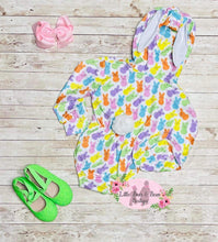 Load image into Gallery viewer, Marshmallow Rabbit Hooded Romper
