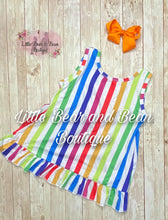 Load image into Gallery viewer, Neon Rainbow Stripe Swing Top
