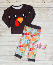 Load image into Gallery viewer, Little Turkey Blue Jogger Set
