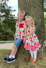 Load image into Gallery viewer, Size 6/12M- Sweet Little Apple Button Shirt
