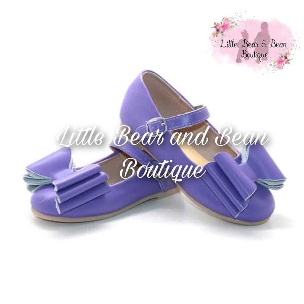 Lilac Triple Bow Mary Jane Shoes