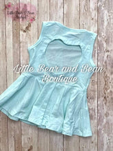 Load image into Gallery viewer, Solid Heart Back Peplum Ice Blue
