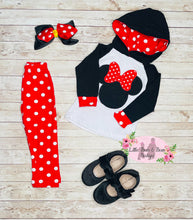 Load image into Gallery viewer, Bow Mouse Polka Dot Set
