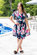 Load image into Gallery viewer, Ladies Cap Sleeve Dresses with Pockets- 2 Colors
