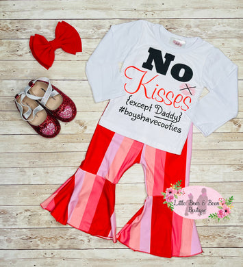 No kisses shirt for girls