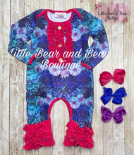 Load image into Gallery viewer, Jewel Tone Zinnia Icing Romper
