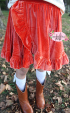 Load image into Gallery viewer, But First,  Pumpkin Latte Coffee Velvet Skirt Set
