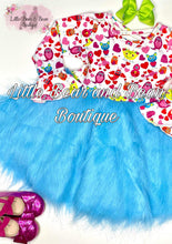Load image into Gallery viewer, Love Monster Blue Fur Twirl Dress
