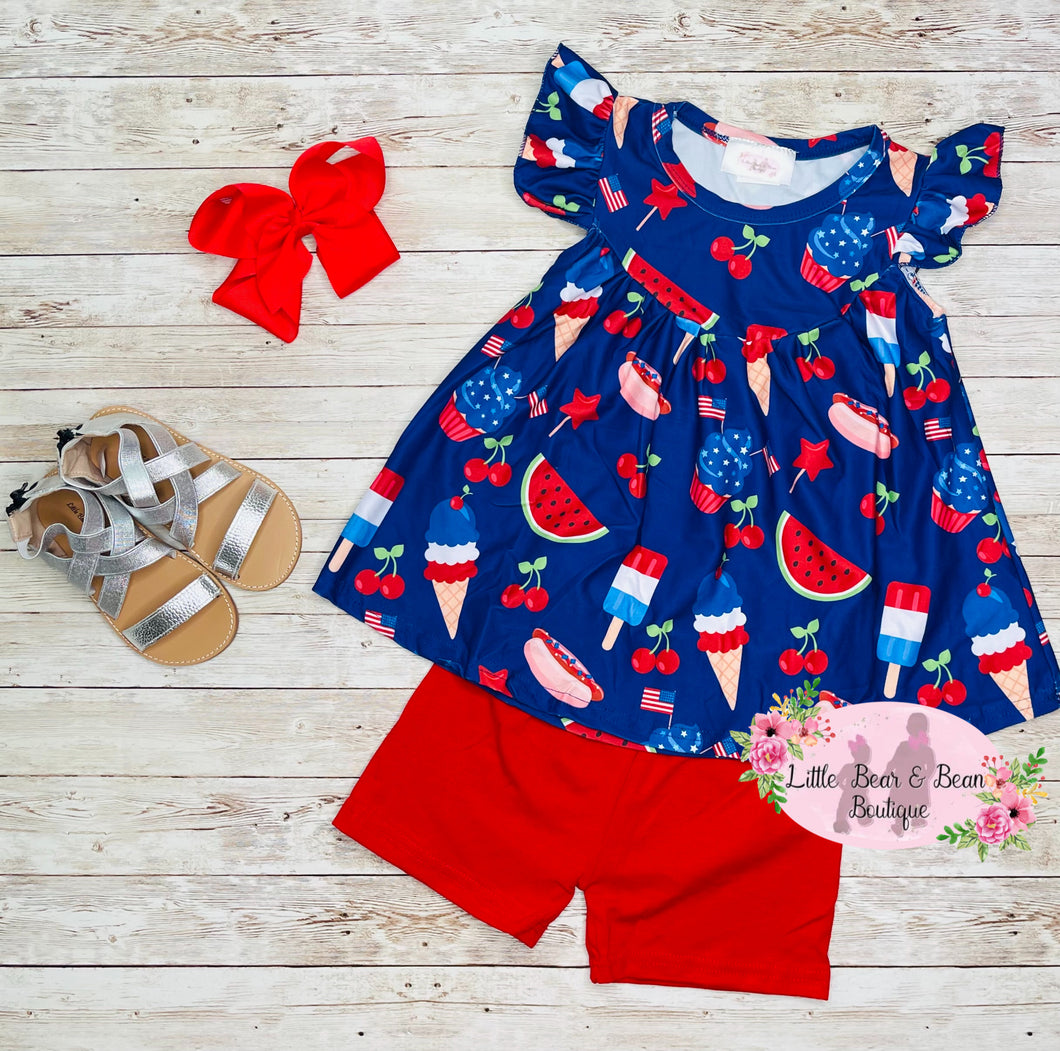 Favorite 4th Foods Shorts Set