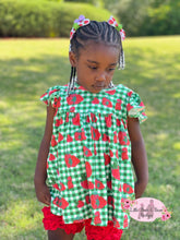 Load image into Gallery viewer, Strawberry Field Ruffle Short Set
