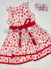 Load image into Gallery viewer, Sleeveless Hearts Double Layer Twirl Dress
