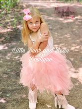 Load image into Gallery viewer, Light Pink Feather Princess Tulle Dress
