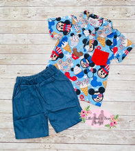 Load image into Gallery viewer, Patriotic Magical Park Button Shirt Set
