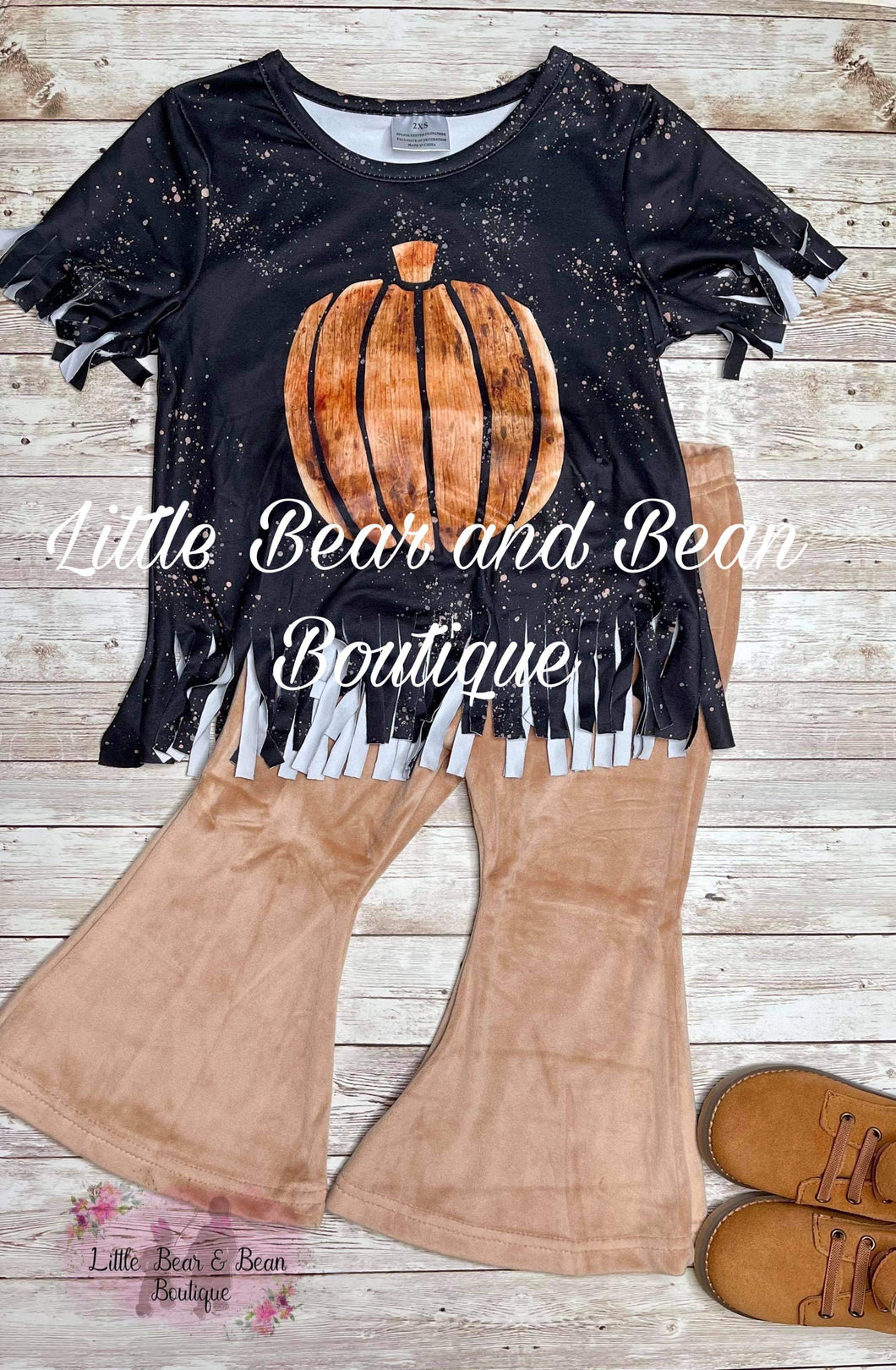 Fringe Pumpkin Velour Belle Set