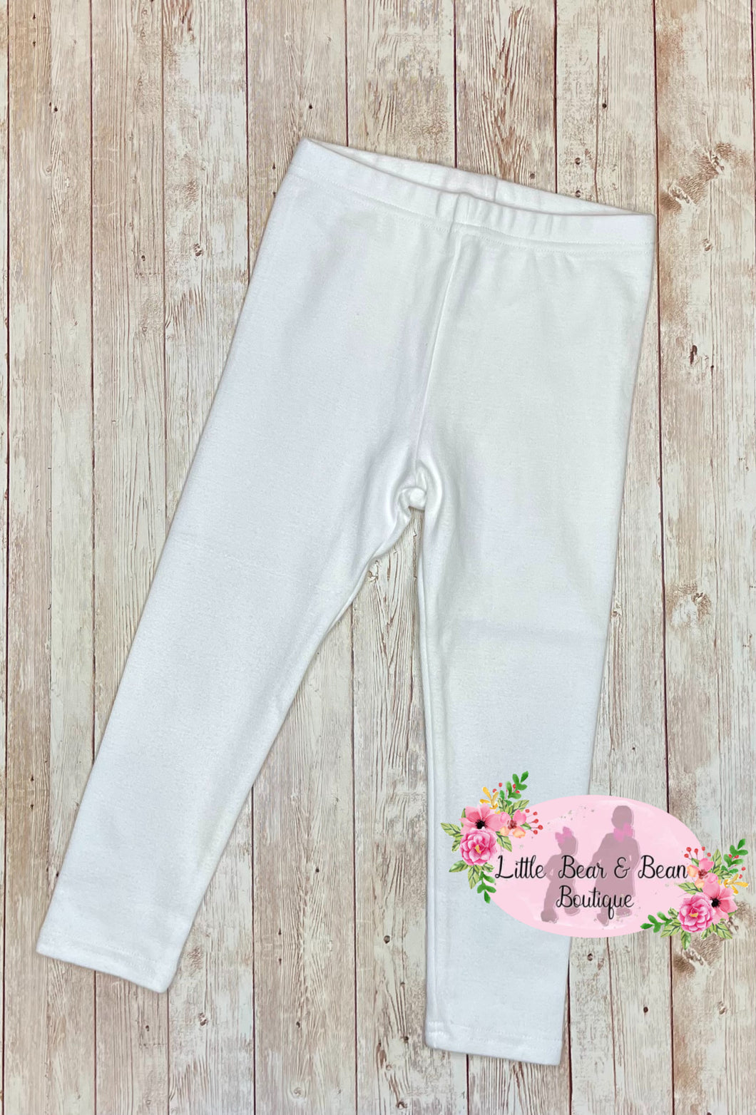 Thick Solid Leggings- White