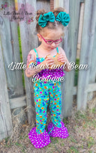Load image into Gallery viewer, PB&amp;J Ruffle Romper
