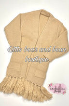 Load image into Gallery viewer, Tan Fringe Cardigan
