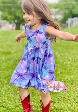 Load image into Gallery viewer, Mommy &amp; Me Watercolor Dragon Fly Sleeveless Child Dress
