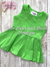 Load image into Gallery viewer, Solid Heart Back Peplum Lime
