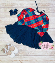 Load image into Gallery viewer, Blue Plaid Tulle Dress
