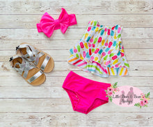 Load image into Gallery viewer, Neon Ice Cream Racer Back 2 Piece Swimsuit
