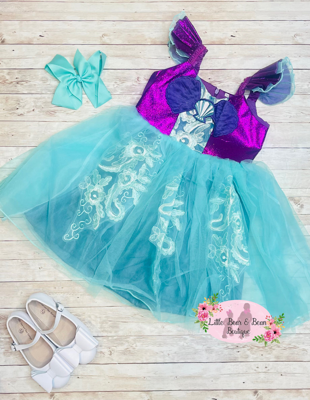 Mermaid Princess Shimmer Tulle Dress