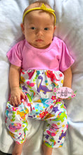 Load image into Gallery viewer, Size 10/12- Rainbow Dino Ally Cat Romper
