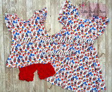 Load image into Gallery viewer, Red, White and Blue July Parade Twirl Dress
