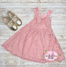 Load image into Gallery viewer, Dusty Rose Lace Dress
