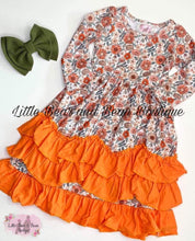 Load image into Gallery viewer, Orange Floral Maxi Dress

