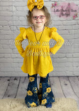 Load image into Gallery viewer, Navy and Yellow Floral Belle Set
