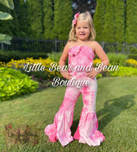 Load image into Gallery viewer, Pink Tie Dye Ribbed Romper

