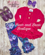 Load image into Gallery viewer, Jewel Tone Zinnia Ruffle Tunic Belle Set
