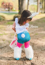 Load image into Gallery viewer, Floral Bunny Teal Bummie Bunny Tail set (Removable Tail)
