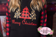 Load image into Gallery viewer, Christmas Tree Ladies with Animal Print Top
