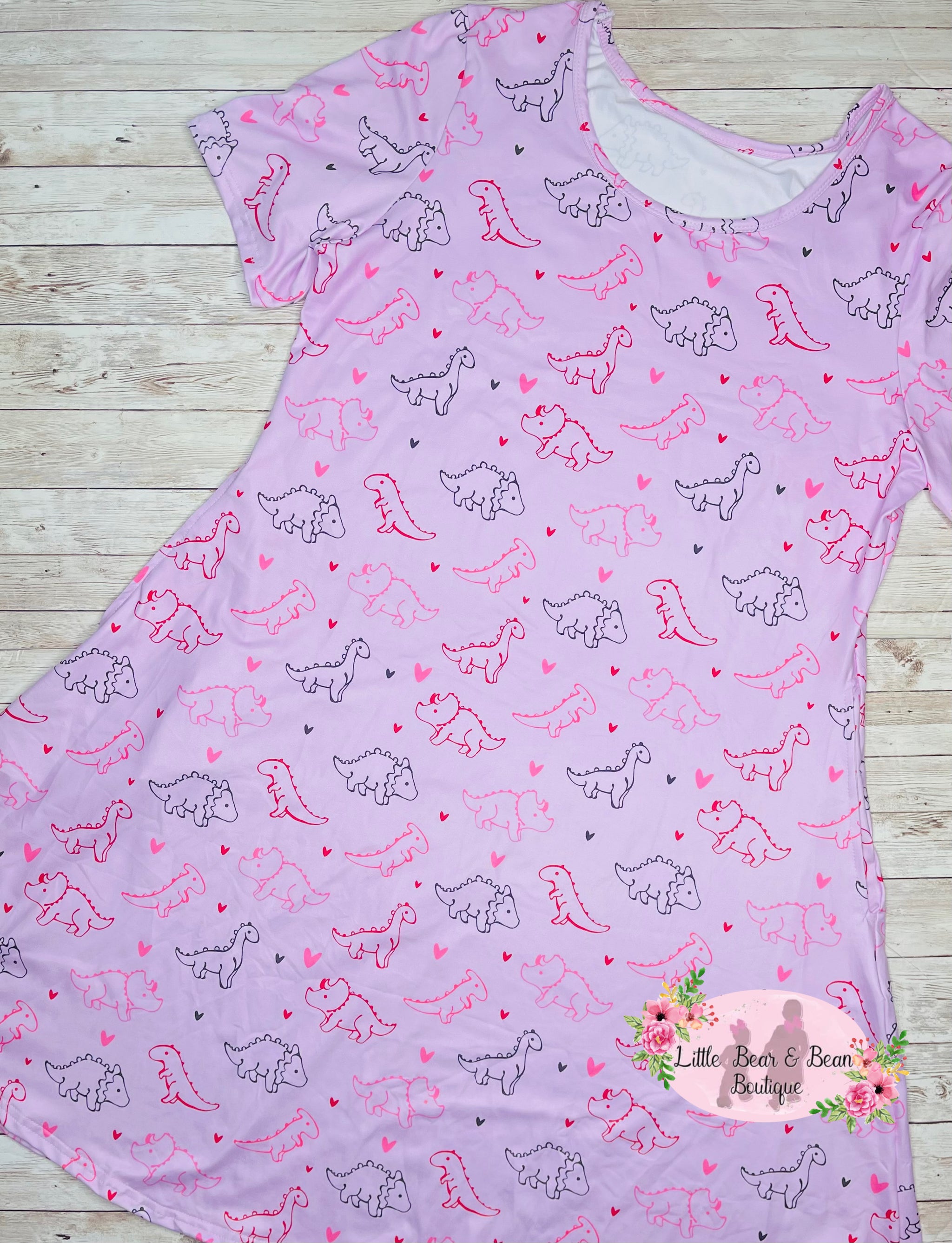 pink dinosaur dress Pink Dinosaur Dress for Girls