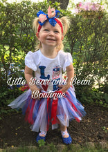 Load image into Gallery viewer, Red, White and Blue &quot;Love&quot; Tutu Set
