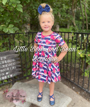 Load image into Gallery viewer, Navy Striped Floral High Low Dress
