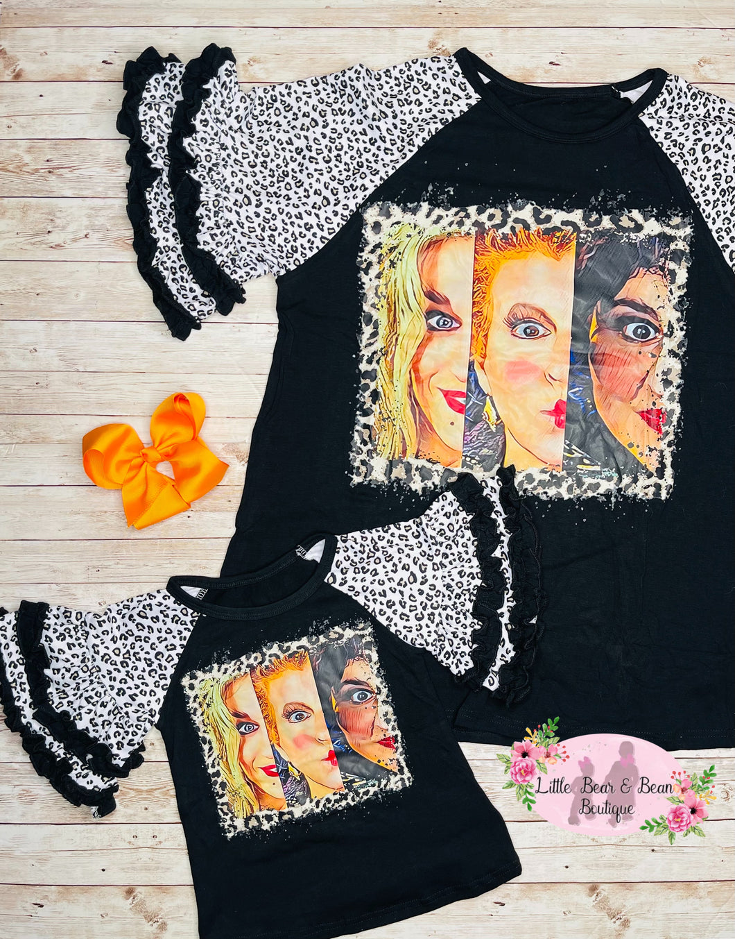 Size Small- Mommy & Me Leopard Sister Witches Top- Ladies