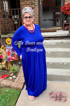 Load image into Gallery viewer, Ladies Zenana Luxe Long Sleeve Denim Blue Plus Size Maxi Dress
