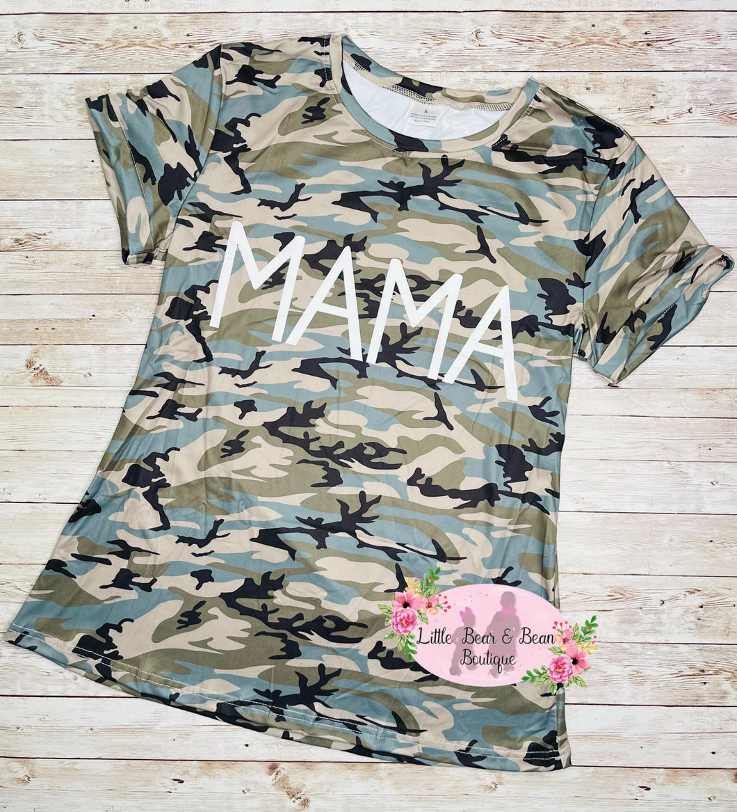 Mommy & Me Camo Shirt- Ladies