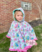 Load image into Gallery viewer, Spring Pig Ruffle Poncho
