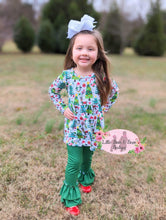 Load image into Gallery viewer, Whimsical Christmas Wonderland Bow Back Tunic Set
