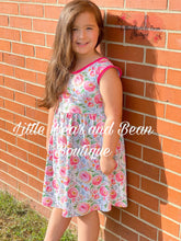 Load image into Gallery viewer, Pink Floral Scoop Tank Dress
