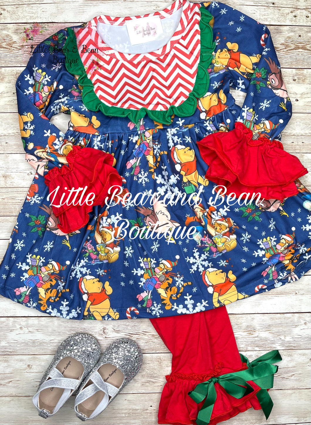 Christmas Honey Bear Ruffle Set