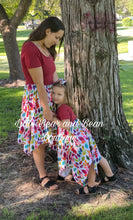 Load image into Gallery viewer, Mommy and Me Colorful Leaves Handkerchief Ladies Dress
